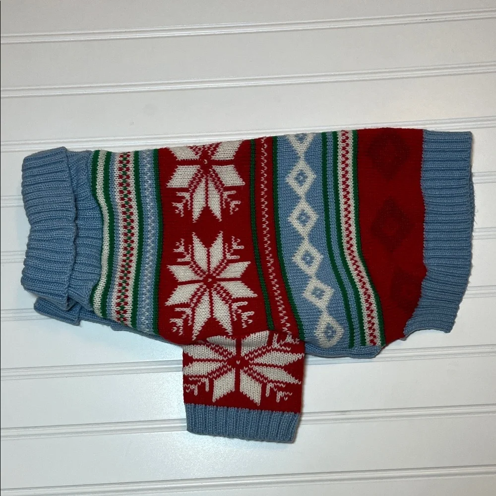 Merry Makings Fair Isle Dog holiday festive sweater size M